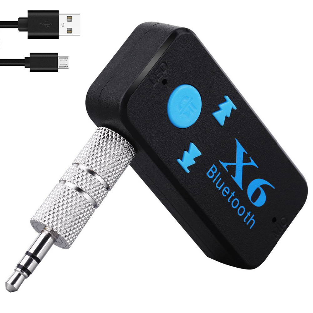 X6, AUX Bluetooth Empfänger für Musik Auto Adapter mit Freisprechfunktion